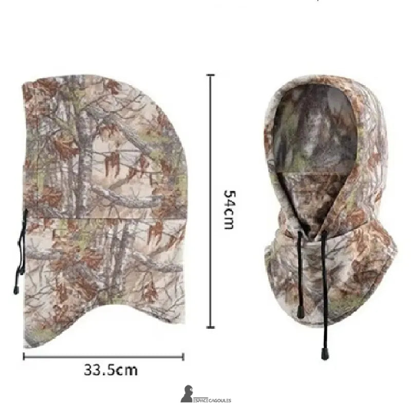 Cagoule en polaire polarhead dimensions 54 cm hauteur 33.5 cm largeur