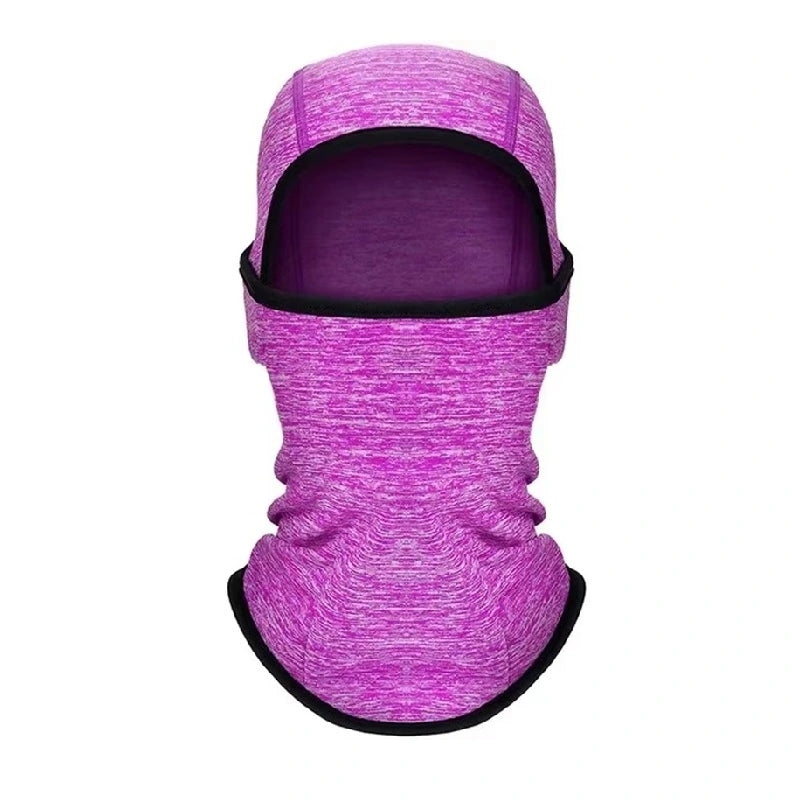 Tunn balaclava under hjälm barn grå, rosa variant, design med öppning för termisk hållning och komfort för aktiviteter i hives.