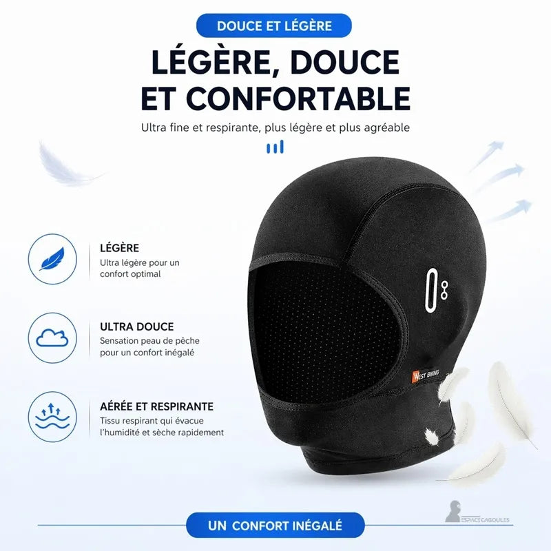 Cagoule moto été femme Libra — légère douce et confortable, tissu ultra fin respirant séchage express — Espace Cagoules