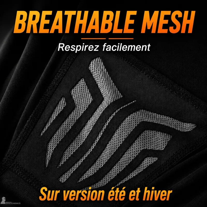 Zone mesh respirante de la cagoule moto homme presente sur les versions ete et hiver - Espace Cagoules