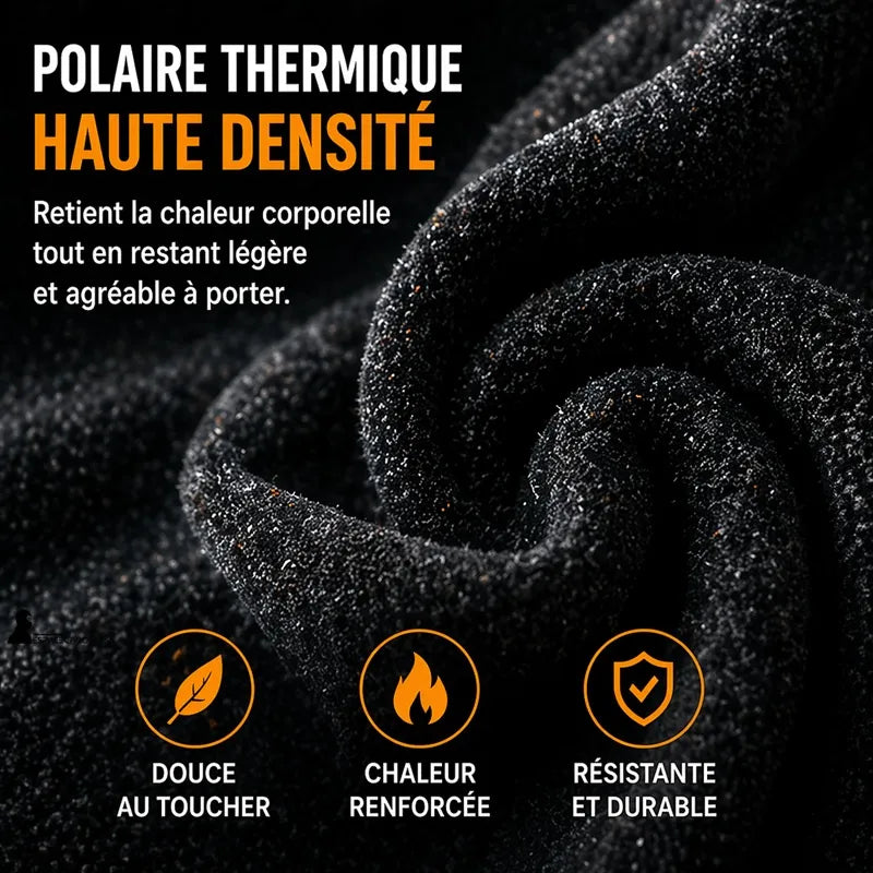 Texture rapprochée de la doublure en polaire thermique haute densité pour une isolation corporelle optimale - Espace Cagoules