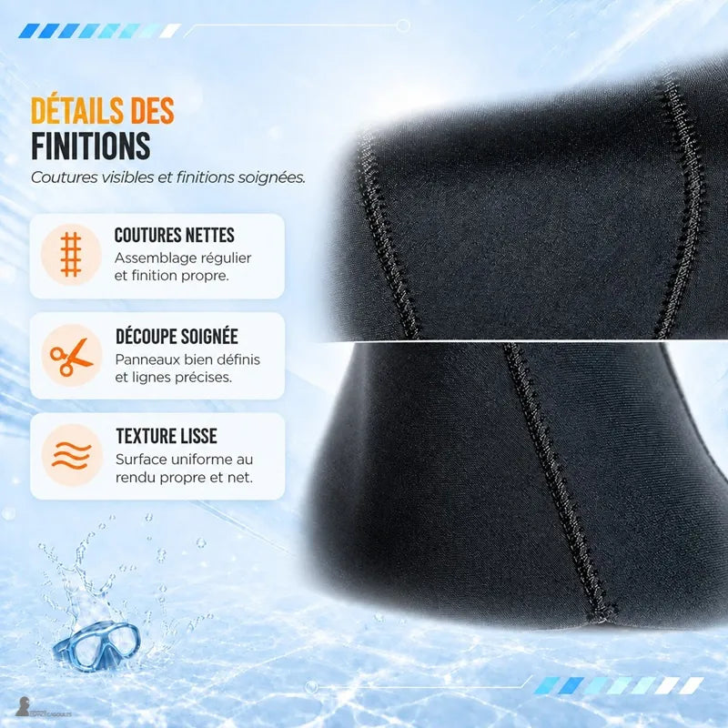 Gros plan sur les finitions et l'assemblage des panneaux de la cagoule OceanGuard - Espace Cagoules