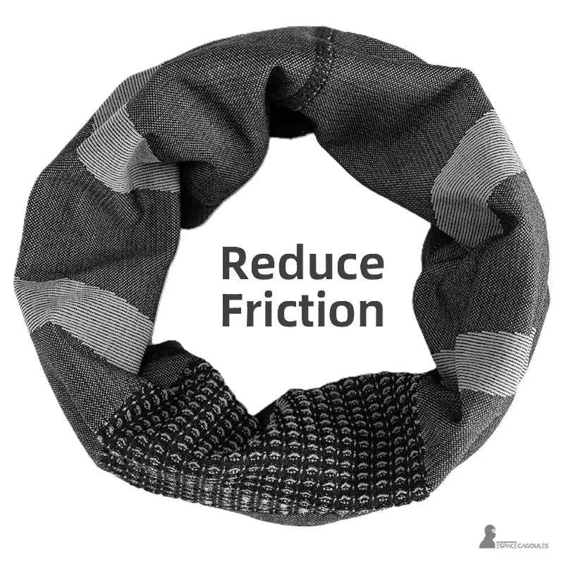 Cagoule ou tour de cou moto en tissu lisse conçu pour réduire les frottements sous casque, forme circulaire, vue produit à plat – Espace Cagoules