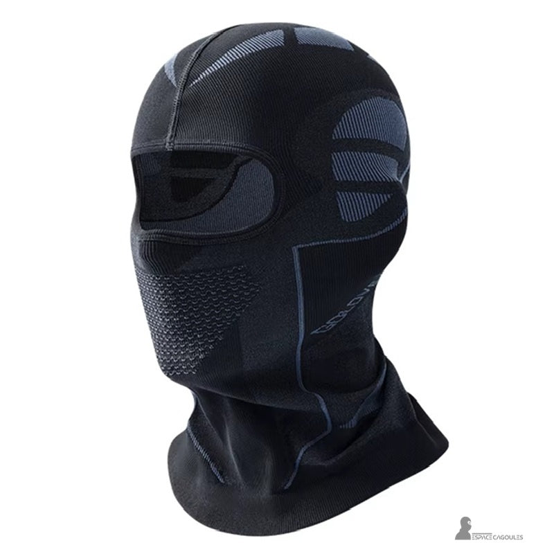 Cagoule ski homme bleu et noir respirante, idéale pour protéger le visage et le cou lors du ski et sports d’hiver
