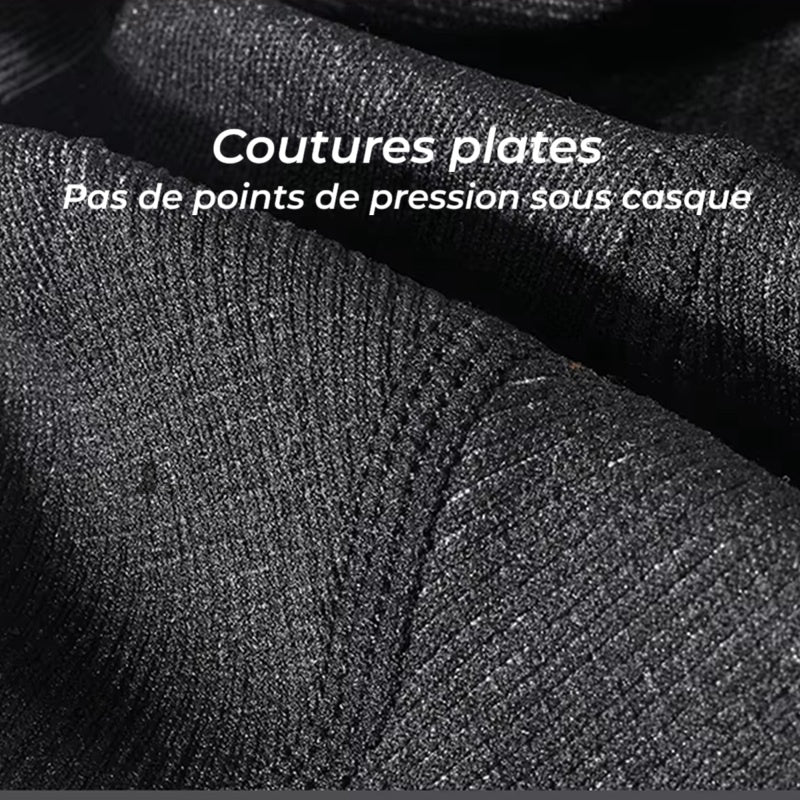 Cagoule ski homme détail des coutures plates sans point de pression pour un confort optimal sous le casque