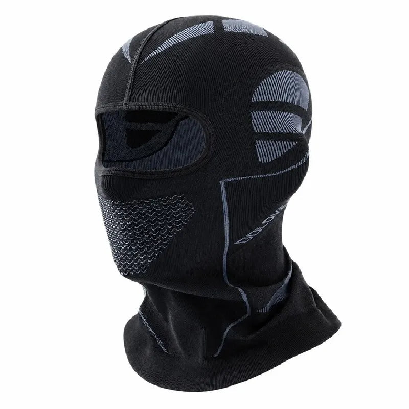 Cagoule de ski SnowGuard noire et grise vue de profil - Espace Cagoules