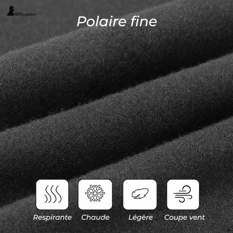 Cykelhjälmsbalaclava i tunn fleece, andningsbart tyg, varm, lätt och vindavvisande, designad för komfort i kallt väder, Espace Cagoules.