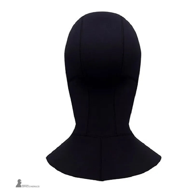 Vindsurfingbalaklava sett bakifrån, hydrodynamisk design med exakta sömmar för fullt skydd till sjöss – Espace Cagoules