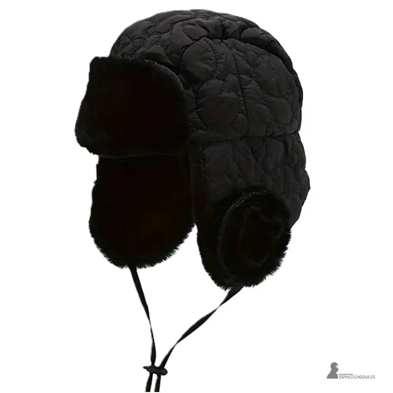 Chapka garçon noire en fourrure épaisse, bonnet d’hiver protecteur parfait pour affronter les températures glaciales – Espace Cagoules