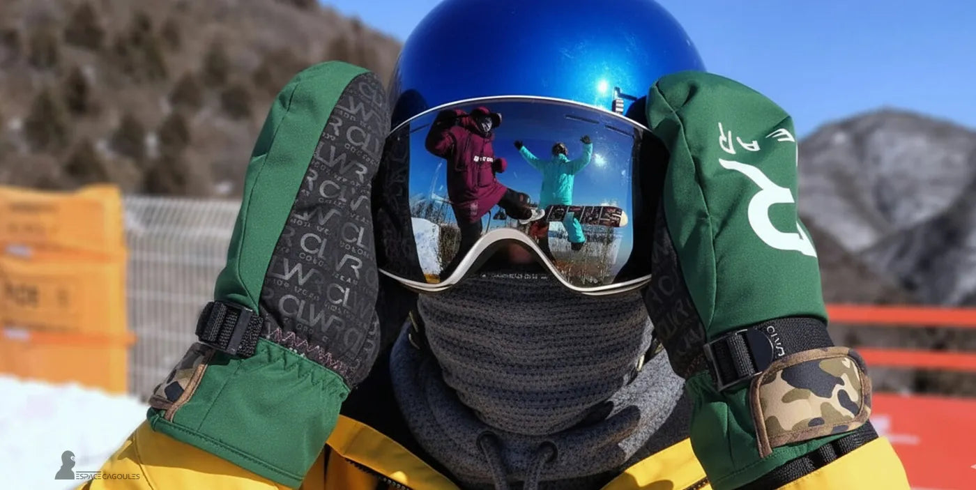 Cagoule Femme Ski coupe-vent avec masque miroir, confort thermique et design hivernal | Espace Cagoules